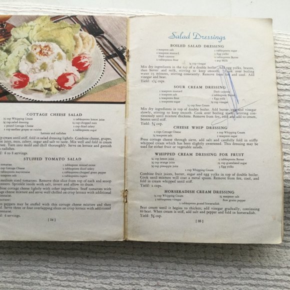 JEWISH KOSHER DAIRY COOKBOOK VINTAGE 1937 - Picture 7 of 8